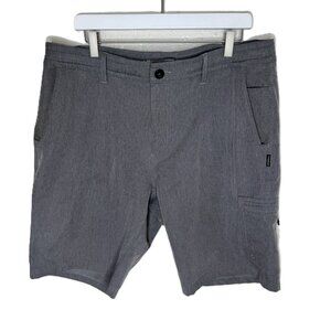 O'Neill Men's Gray Hybrid Outdoor Shorts Cargo Shorts, 10" Inseam, Size 36
